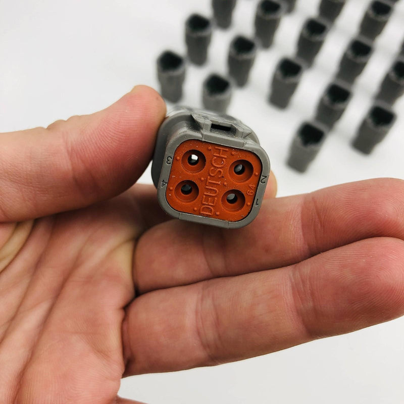 TE Connectivity DTP04-4P Receptacle Connector 4 Pin Grey Wire to Wire Pack of 25 4