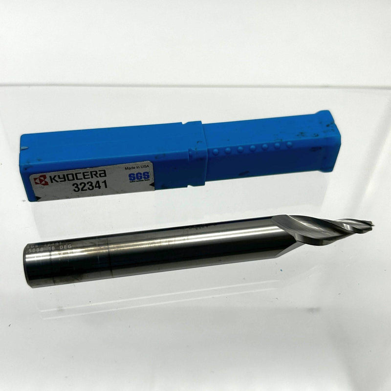 Kyocera 32341 End Mill Custom SER 23S 1/8 x 1/2 x 4 10.0 Deg 3 FL Square Carbide 1