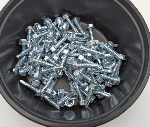 14-14 x 1" Hex Washer Head Self Drilling Screws Zinc Plated H1416 Pack of 100 1