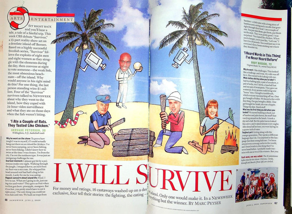 Newsweek Magazine June 5 2000 Napster War Streaming Music Ownership Survivor 5
