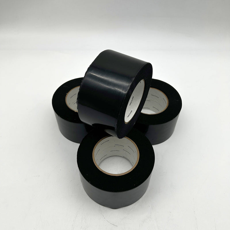 Poly Tape Pinked Edges 72mm X 55m Black Tape Products 133BK-72X55 166632 4 Rolls