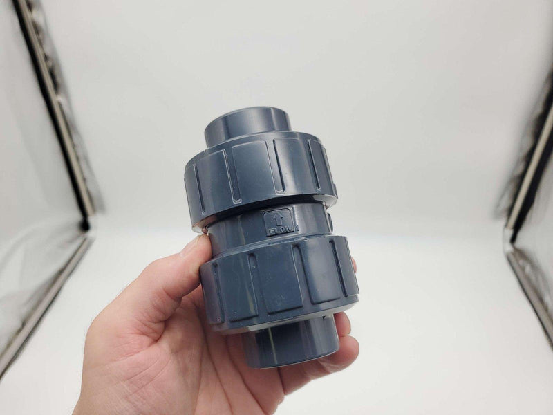 Asahi America 1" True Union Ball Check Valve PVC FKM Seal 150 PSI 3