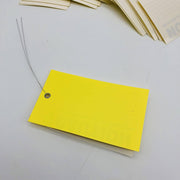 Yellow Caution Tags 3-1/4" x 5" Self Laminating Pre Wired Safety Pack of 100 4