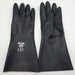 MAPA Butoflex 650 Butyl Gloves Chemical Resistant Size 8 Med 14" Long Black Pair 1