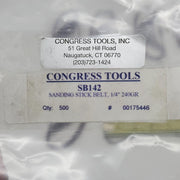 Congress Tools 1/4" Sanding Stick Belts 240 Grit Aluminum Oxide SB142 Pack of 50 5