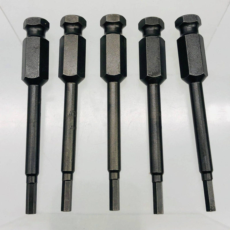 5pk Apex AN-4MM Socket Head Hex Power Drive Bit 7/16in Shank 4MM Metric 1