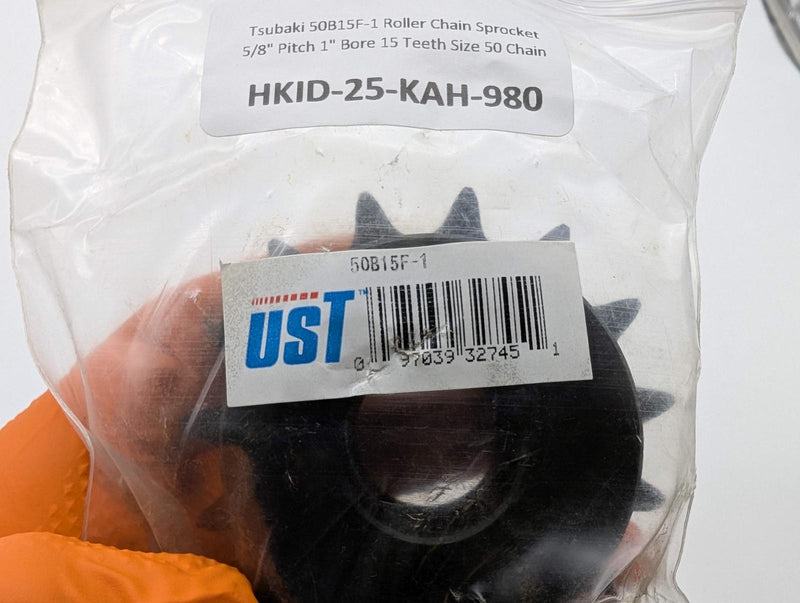 Tsubaki 50B15F-1 Roller Chain Sprocket 5/8" Pitch 1" Bore 15 Teeth Size 50 Chain 4