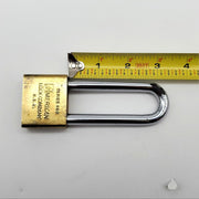 American K62 Padlock 1-5/8" Brass Body 3-1/8"L x .375"D Shackle Keyed Alike USA 9