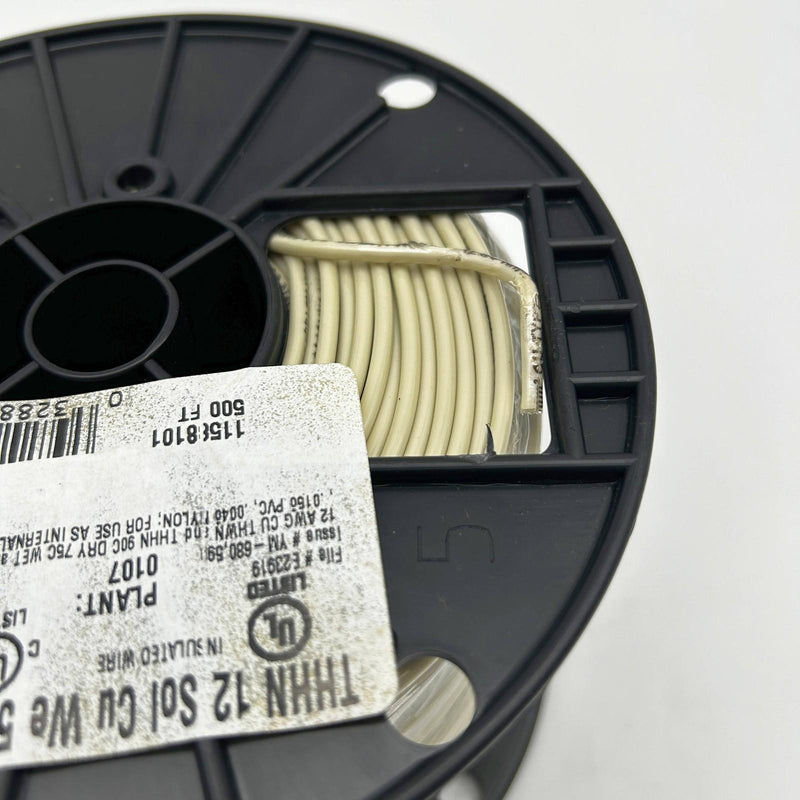 Southwire 11588101 Solid Building Electrical Wire THHN 12 AWG White 500ft Reel