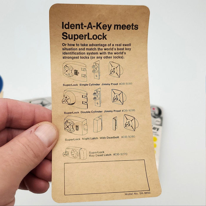 Ideal Security Ident-A-Key Lock & Key Identification Sticker Dots 50 Sheets 9650 3