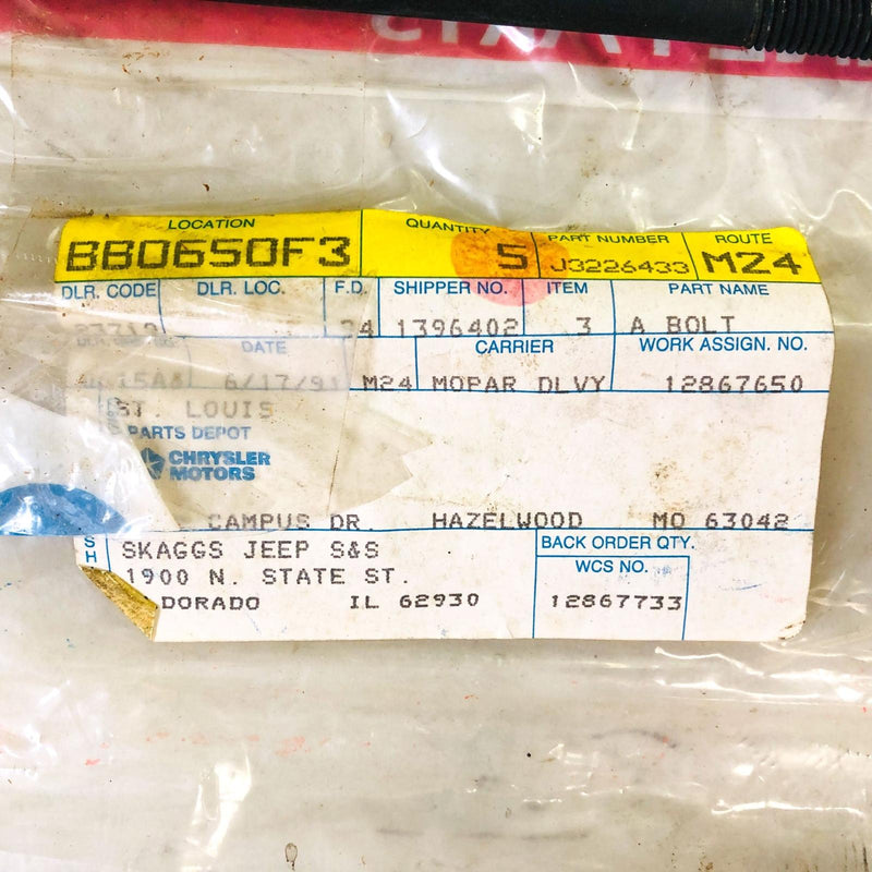 Mopar 3226433 Bolt Gas Tank Hanger OEM New Old Stock NOS Loose No Pkg 2