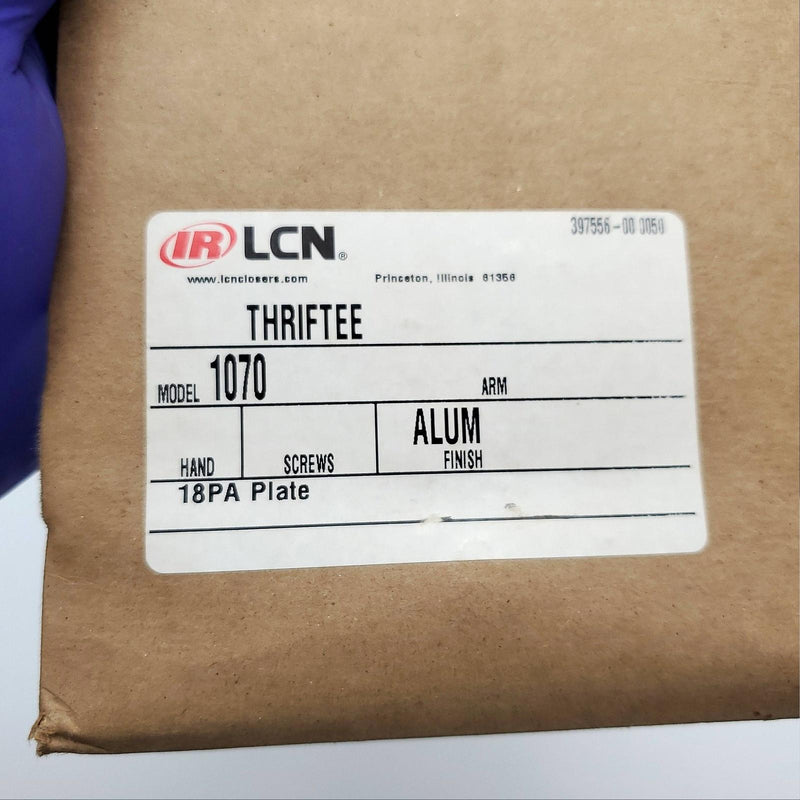 LCN 1070-18 Door Closer Drop Plate Bracket Aluminum Finish NEW 3