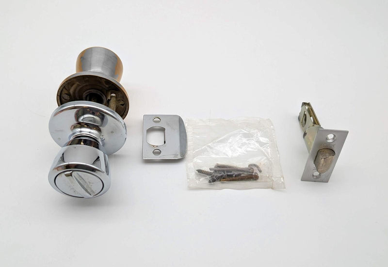 Kwikset Privacy Lock Door Knob Bronze & Chrome Finish Bel Air Design 2-3/8" BS 1