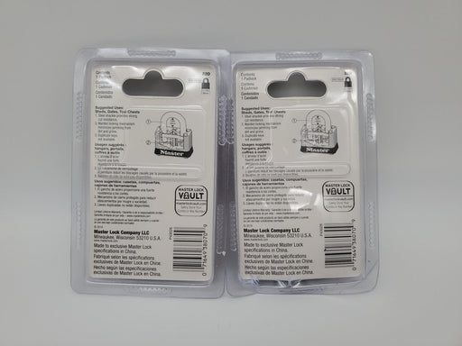 Master Lock 22D Padlocks Warded 5/8" L Shackle 1-1/2" Body Keyed Diff Pack of 2 2