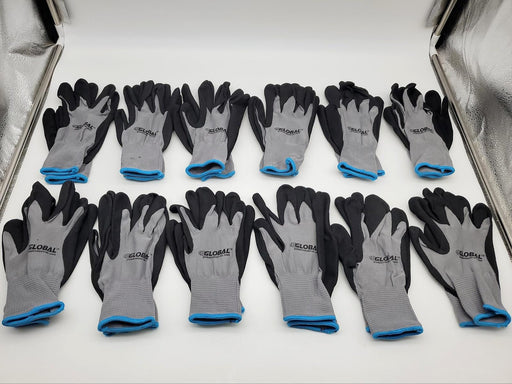 Nitrile Grip Work Gloves Sz XL Mechanics Gloves Global Glove 708345XL 12 Pairs 1