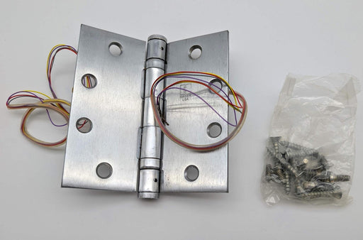 ACS BB1191 Electric Hinge 4.5" x 4.5" 4-Wire Satin Chrome Non Removable Pin 1