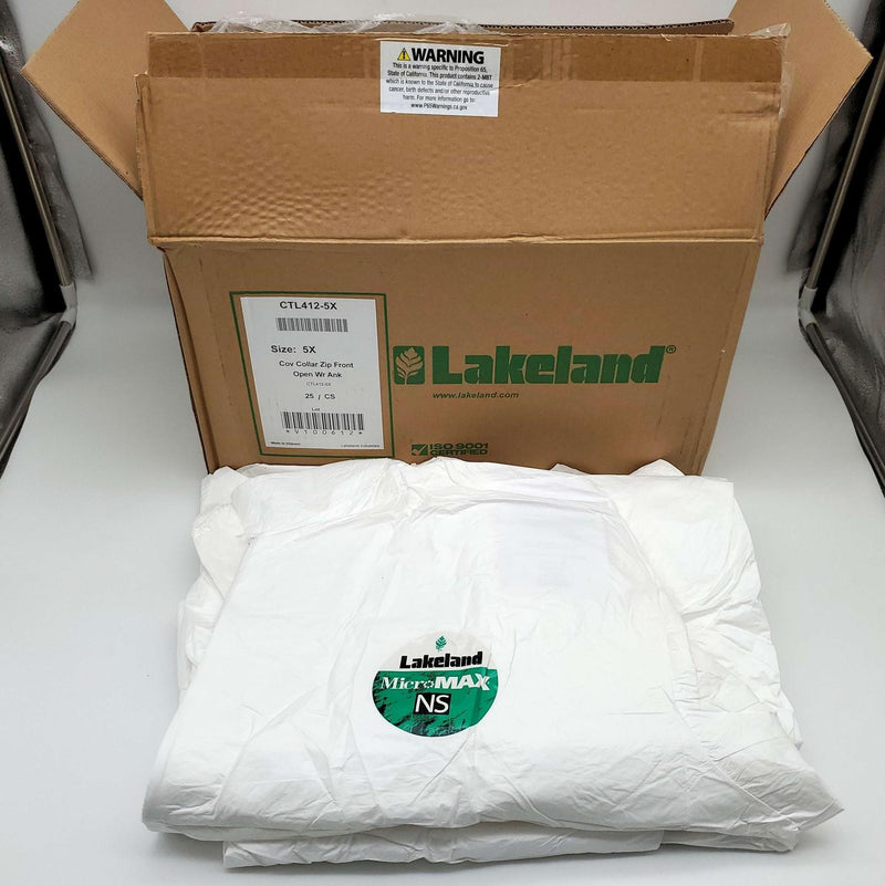 Lakeland Micromax Zip Front Coverall 5XL CTL412 for Dirt Grease & Grime 25 Pack 1