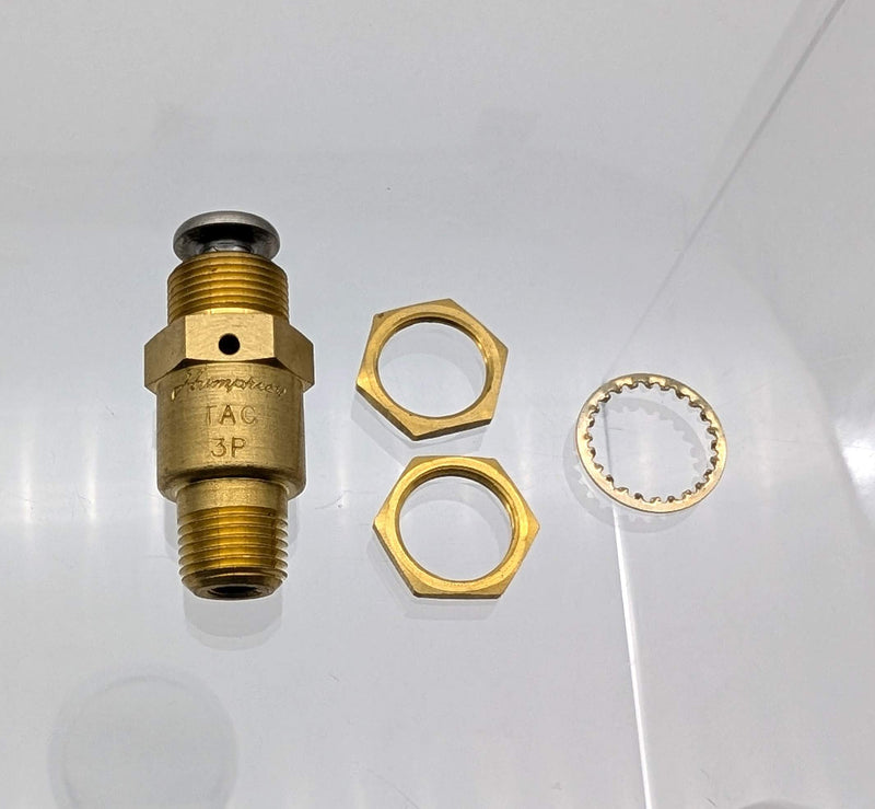 Humphrey 3P TAC 3-Way Push Button Pneumatic Valve Spring Return Normally Closed