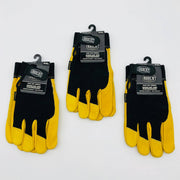 Ironcat 86350 Cowhide Leather Gloves 2XL Hvy Duty Mechanics Hook Loop 3 Pairs 1