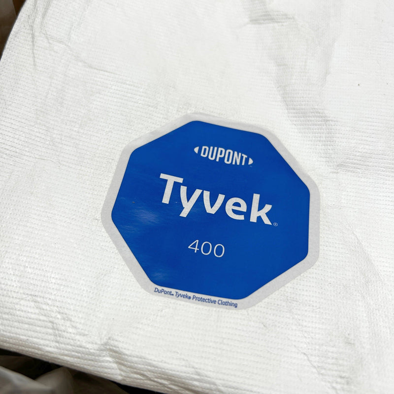 Dupont Tyvek 400 Disposable Shirt White 2XL Snap Open Cuff TY303SWH2X005000 PK25