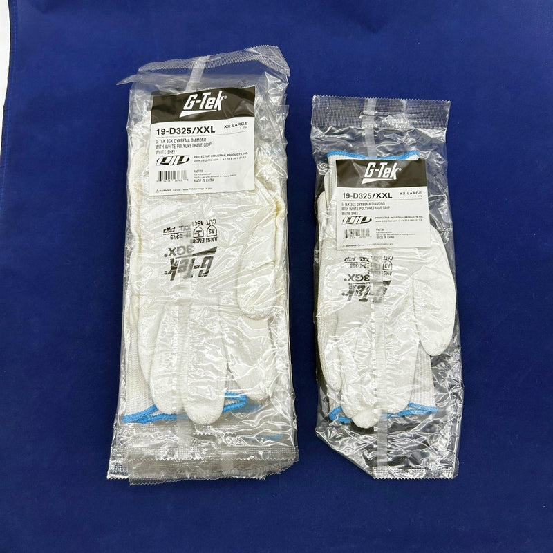 G-Tek 19-D325 Cut Resistant Glove XX-Large 2XL White 3GX Dyneema Diamond 9 Prs 7