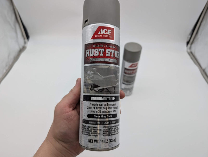 Ace Rust Stop Satin Stone Gray Enamel Spray Paint 15 oz Pack of 3 Cans 2