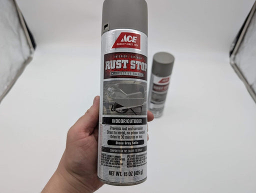 Ace Rust Stop Satin Stone Gray Enamel Spray Paint 15 oz Pack of 3 Cans 2