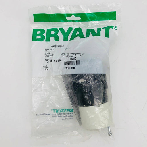 Bryant 70520NC Locking Blade Connector 20A 125 VAC 1‑ph 2‑pole 3‑wire NEMA L5-20 1