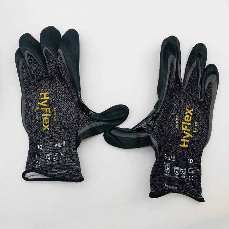 Ansell HyFlex 11-931 Work Gloves Size 10 XL HPPE Blend Polyurethane Palm 12 Pair 4