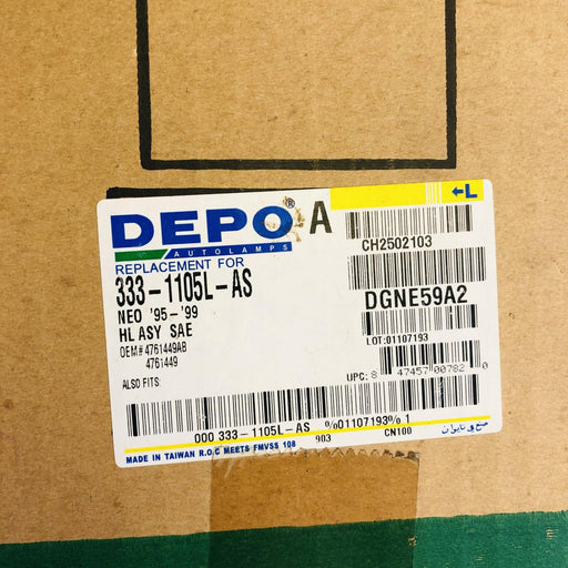 DEPO 3331105LAS Headlight Headlamp Assembly New NOS CH2502103 For 4761449AB Open 2