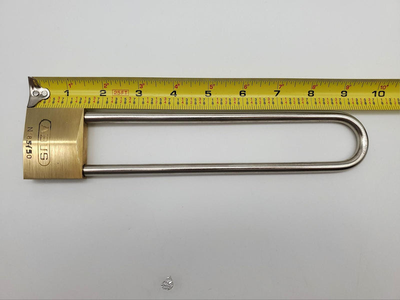 Abus 85/50 Padlock 8"L x 5/16" D Shackle 1-7/8" Solid Brass Body Keyed Alike 7