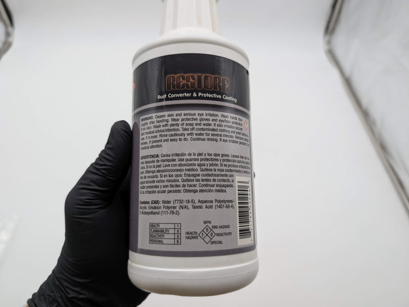 Quest Restore Rust Converter & Protective Coating Non Toxic 32oz Bottle 2 Pack