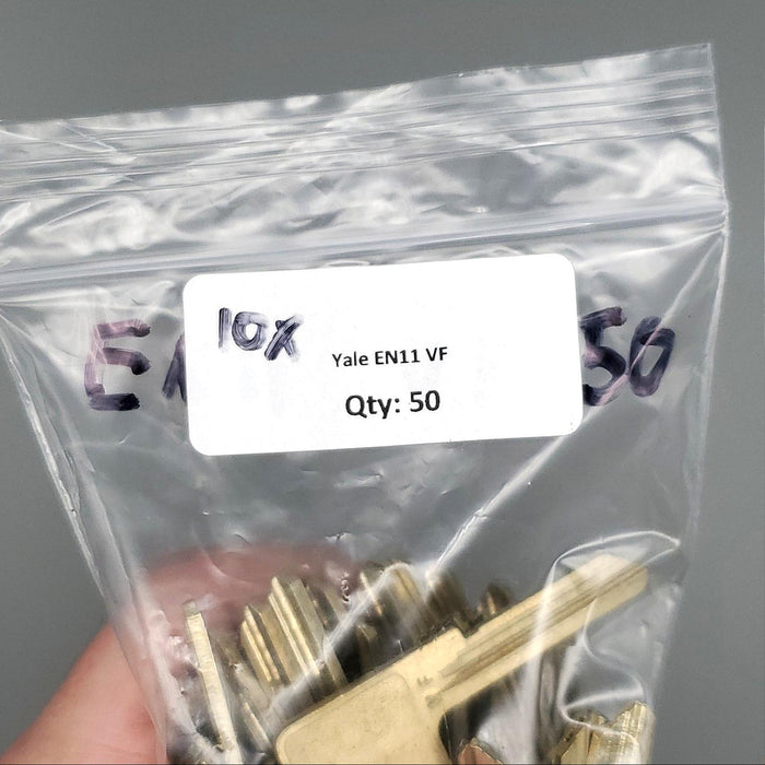 10x Yale EN11 VF Key Blanks VF Keyway Nickel Silver 6 Pin NOS 3