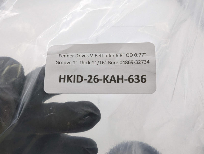 Fenner Drives V-Belt Idler 6.8" OD 0.77" Groove 1" Thick 11/16" Bore 04869-32734