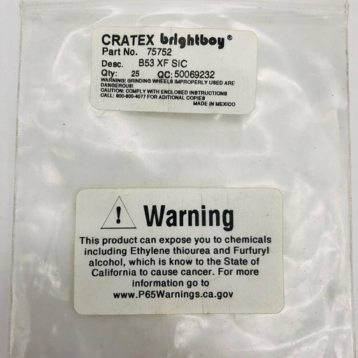 Cratex Brightboy 75752 Mounted Rubber Cushion Wheel Point B53 XF SIC Pack of 25 2