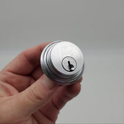 Falcon Mortise Cylinder 1" Length Satin Chrome #984 E Keyway 5 Pin 8876 Collar 1