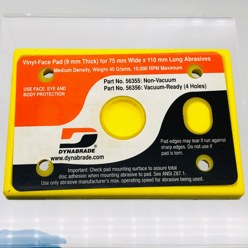 Dynabrade 56355 Backing Pad for Sanding Disc 74mm X 110mm PSA Non-Vacuum Medium 1