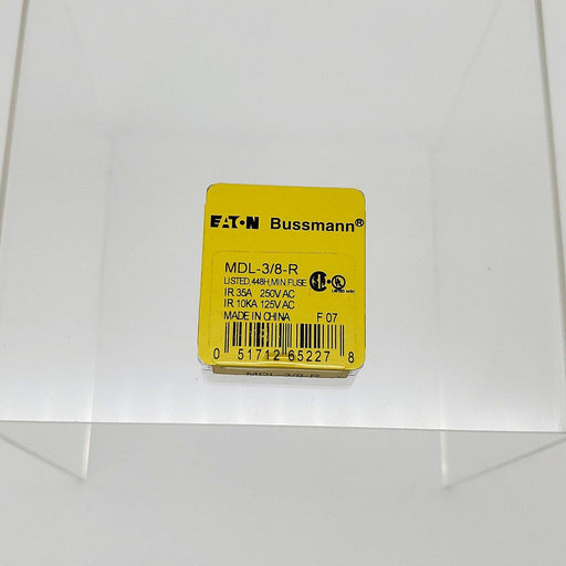 Bussmann MDL-3/8-R Fuses 0.375A 250V Slow Blow Time Delay Glass Pack of 5 1