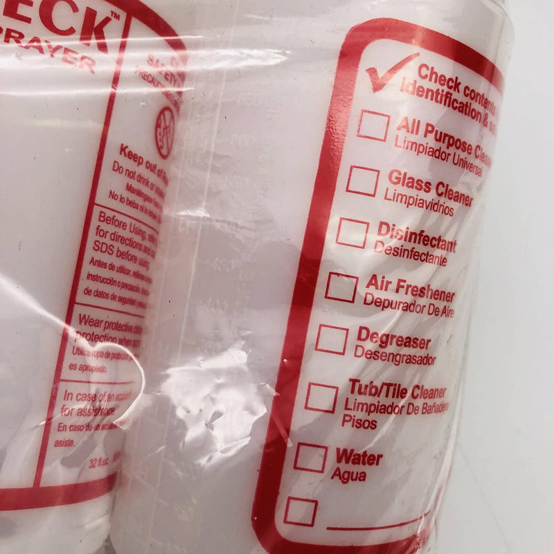 6pk Spray Bottle 32oz with Trigger Sprayer Empty Value-Check by Tolco 130136 6