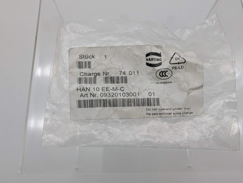 Harting 09320103001 Rectangular Plug Insert 10 Pole 12-26 AWG 500V 16A 6