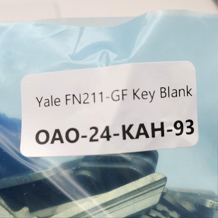 Yale FN211-GF Key Blank GF Keyway Hotel Motel Key 7-3/4 Pin Nickel Silver 3