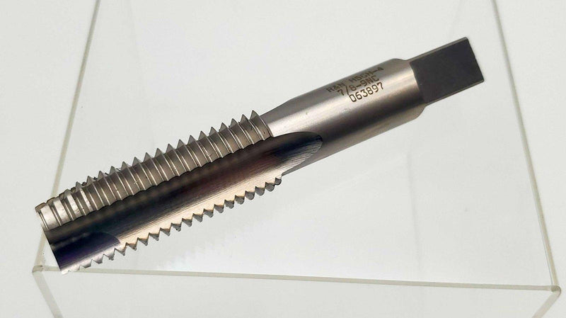 R&N 7/8"-9 Spiral Point Plug Tap 3 Flute 4-11/16" OAL 2-7/32" LOC 34852 1