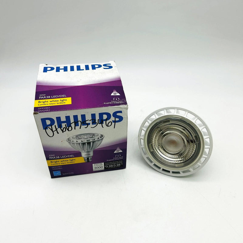 Philips 534610 Flood Light Bulb 33PAR38/PER/830/F25/DIM/120V LED/DEL E26 Base 10