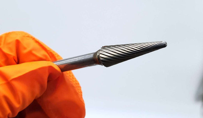 Grobet Rotary File Cone 3/8" D 1/16" LOC 1/4" Shank SL-3 Carbide Tip 32.726 1