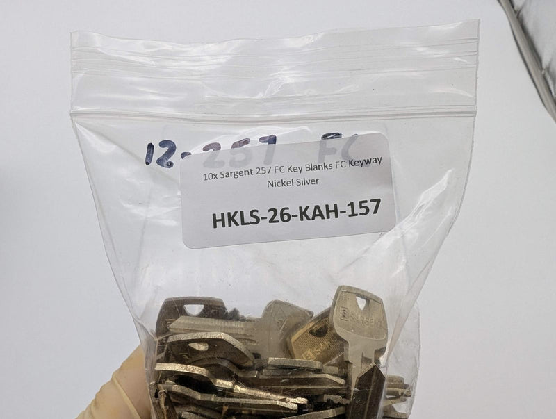 10x Sargent 257 FC Key Blanks FC Keyway Nickel Silver 5 Pin 3