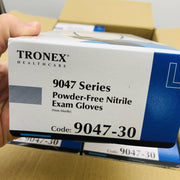 Tronex 9047-30 Disposable Gloves Nitrile Large Black Powder Free Case of 1000 3