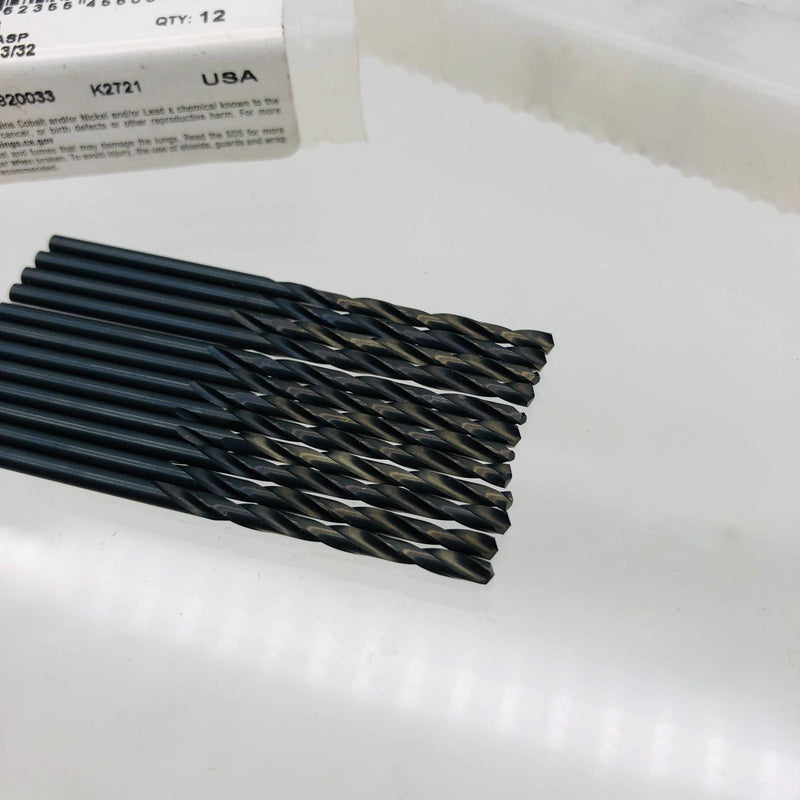 Chicago Latrobe 45606 Drill Bit 3/32 Jobber Length HSS 150ASP Black Oxide 12pk 4