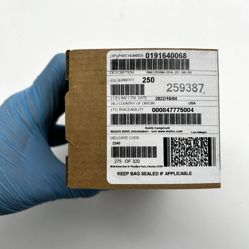 Molex 19164-0068 Ring Connector Perma-Seal 10-12AWG #3/8 SC-240-38 Box of 250pcs
