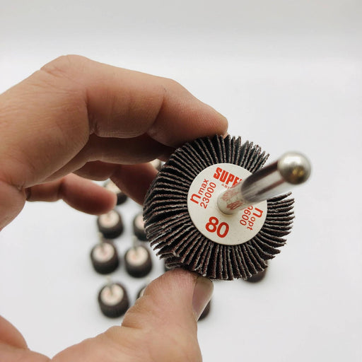 Superior Abrasives 10115 Mounted Flap Wheel 1.5in x 1in x 1/4in 80 AO Lot of 24 2