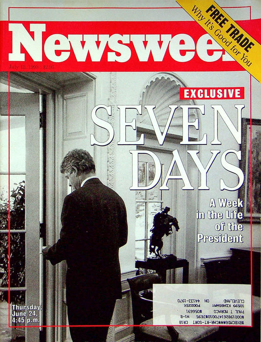 Newsweek Magazine July 12 1993 White House Hell Week 7 Days in Washington DC 1